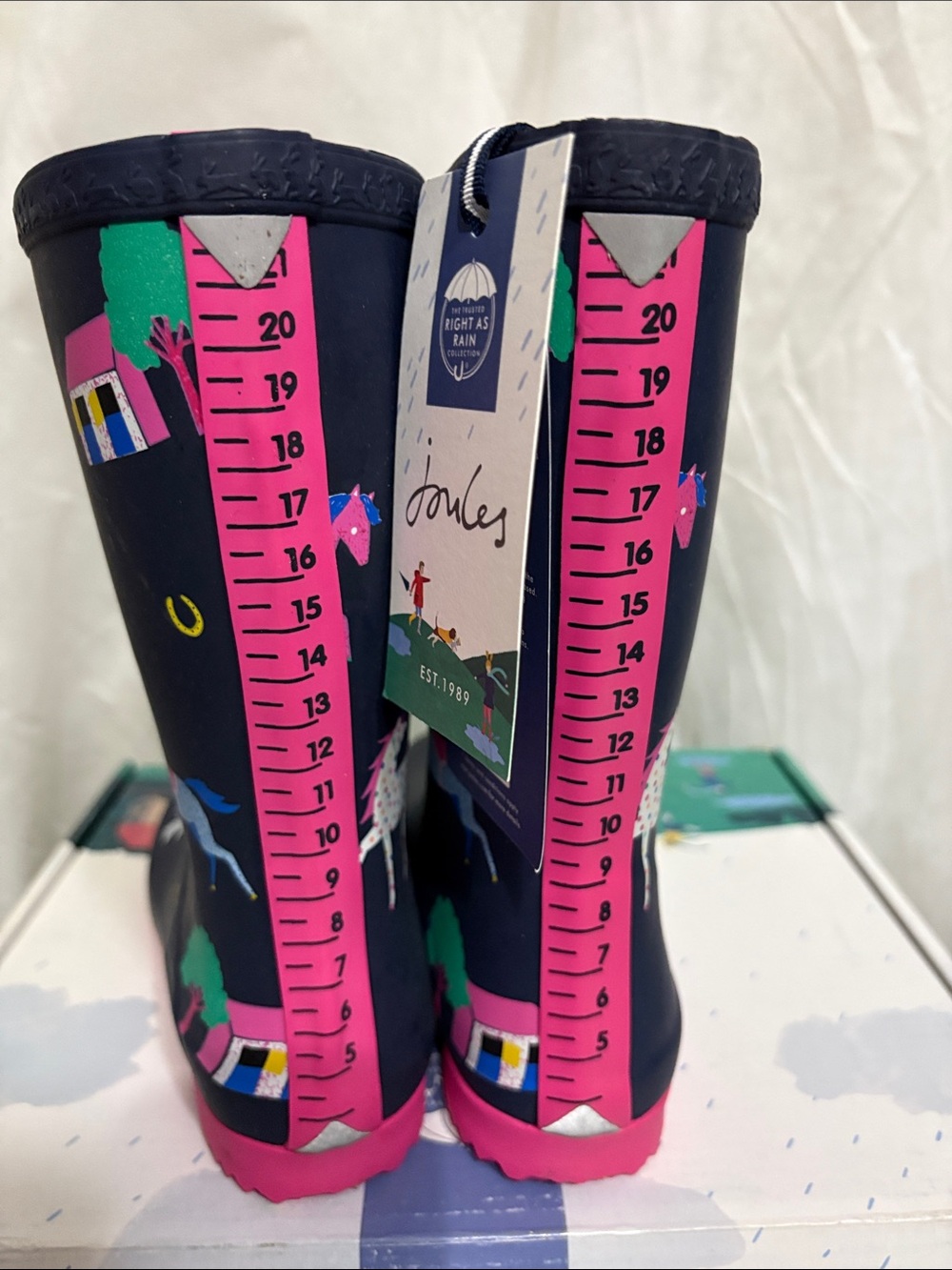 Joules Kids Navy Boots size US 13 - Picture 3 of 3